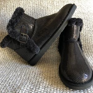 Black Sequin Booties